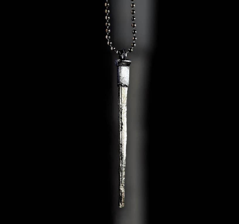 Coffin Nail Necklace - Gunmetal