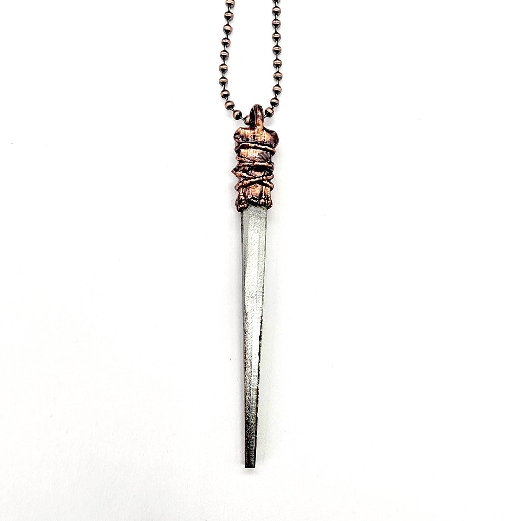 Coffin Nail Necklace - Antique Copper