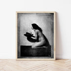Lady With Head In A Bowl Print