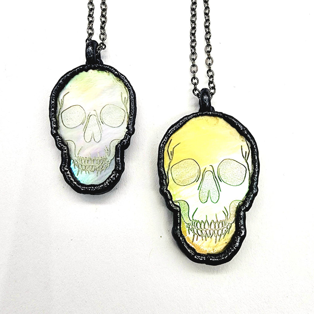 Skull of the Abyss Abalone Necklace