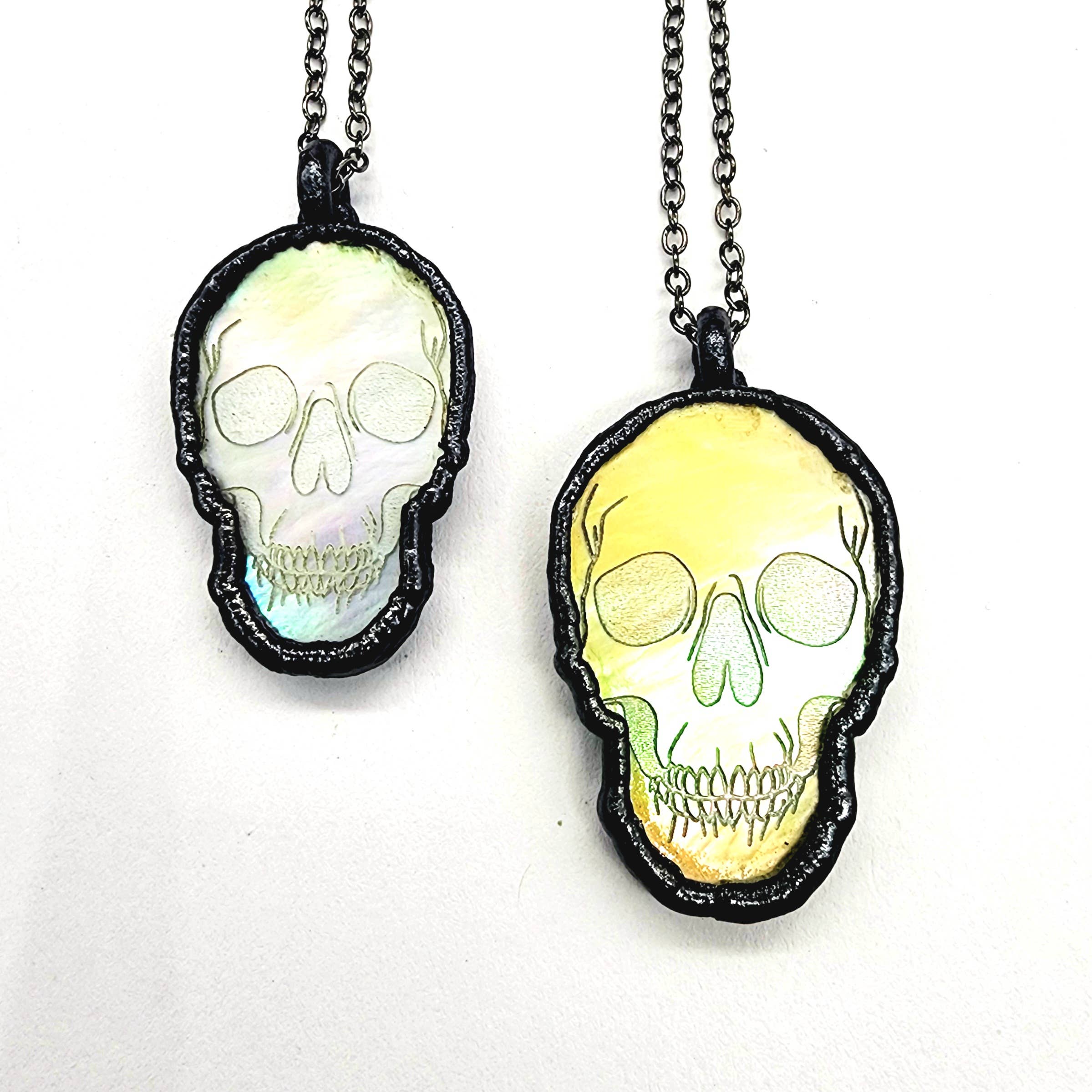 Skull of the Abyss Abalone Necklace