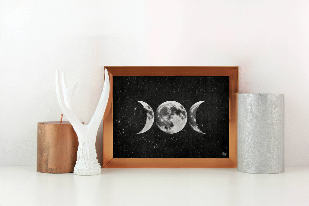 Triple Moon Goddess Print