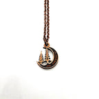 “Midnight Pines” Crescent Moon Forest Necklace – Copper