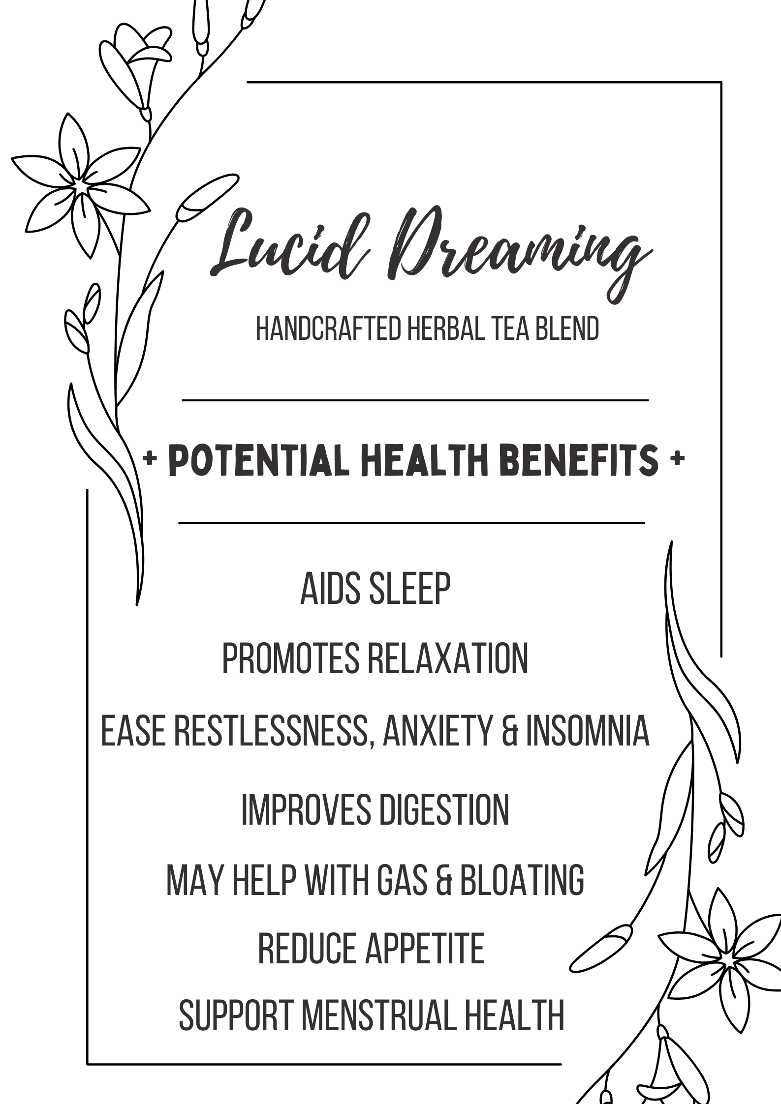 LUCID DREAMING Handcrafted Herbal Tea Blend 13 Servings