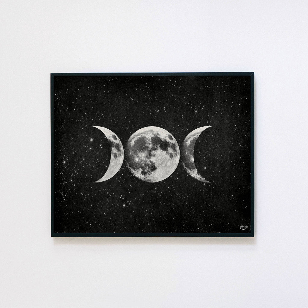 Triple Moon Goddess Print