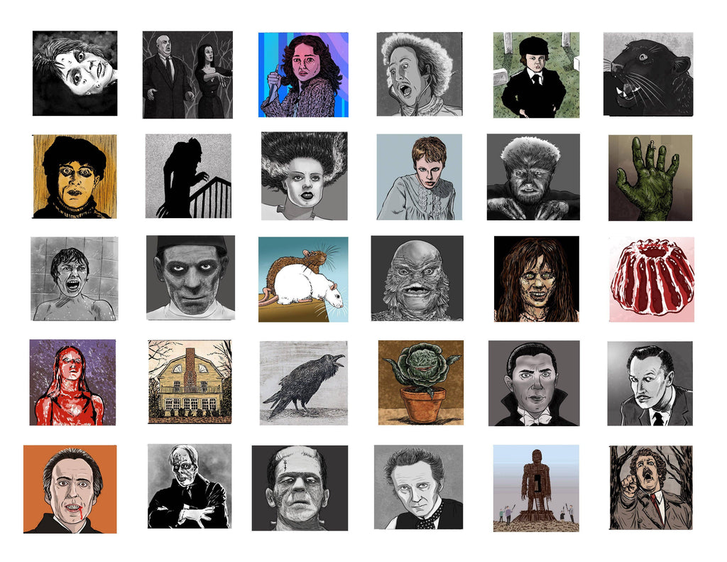 Classic Horror Month of Movies Calendar