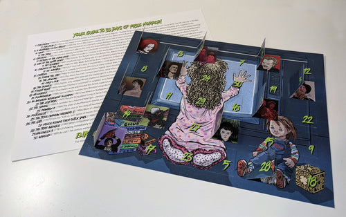 80s Horror Month of Movies Calendar