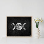 Triple Moon Goddess Print