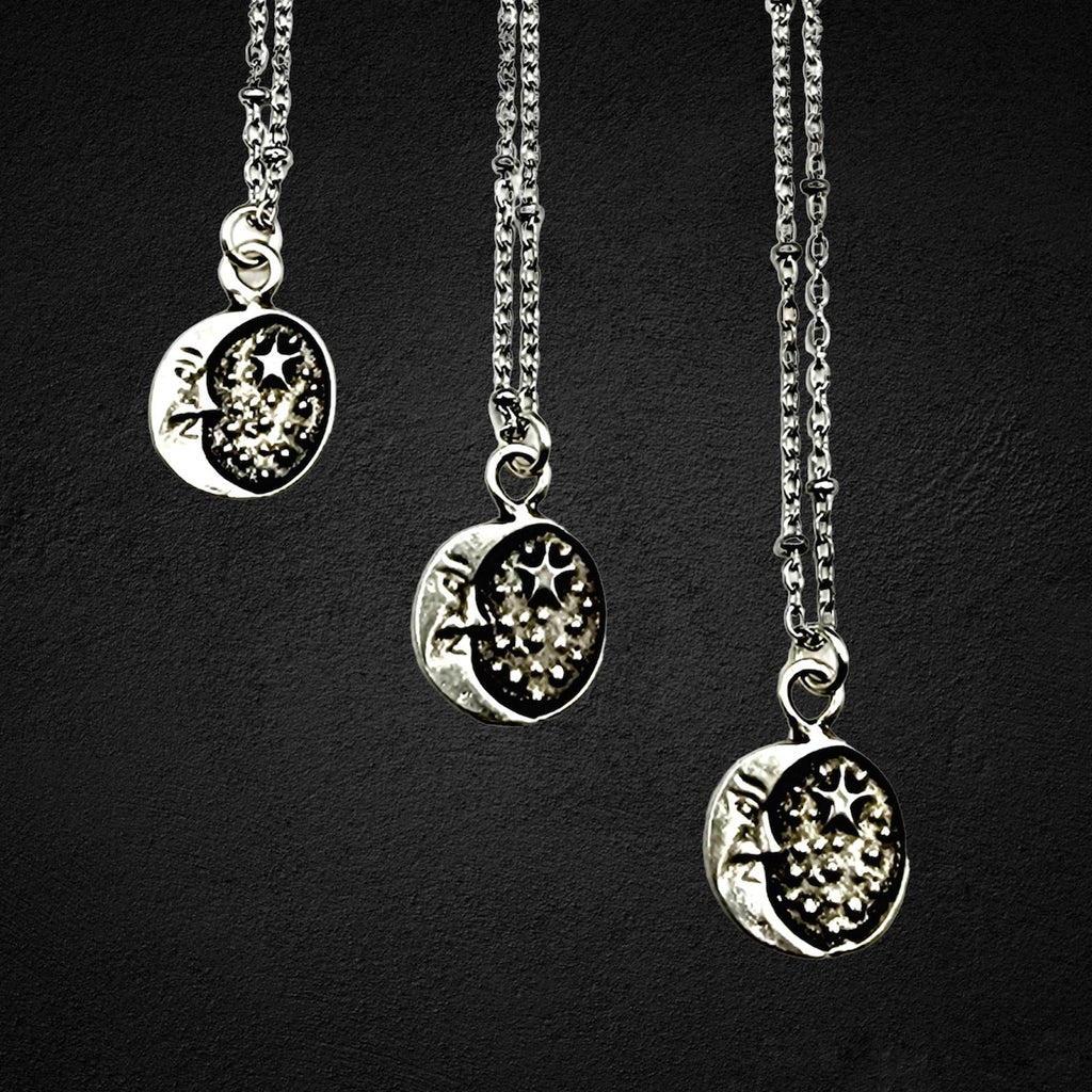 Antique Silver Starry Night Necklace
