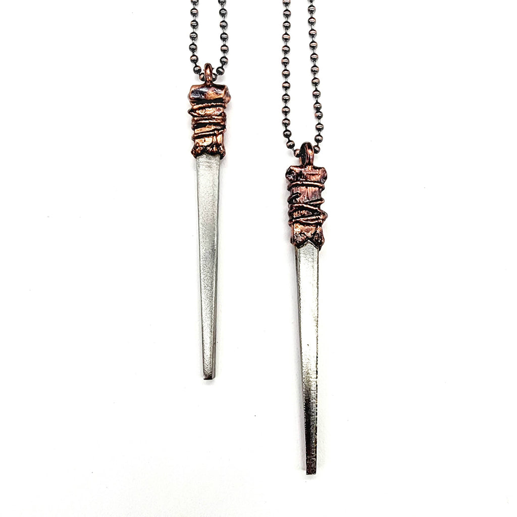 Coffin Nail Necklace - Antique Copper