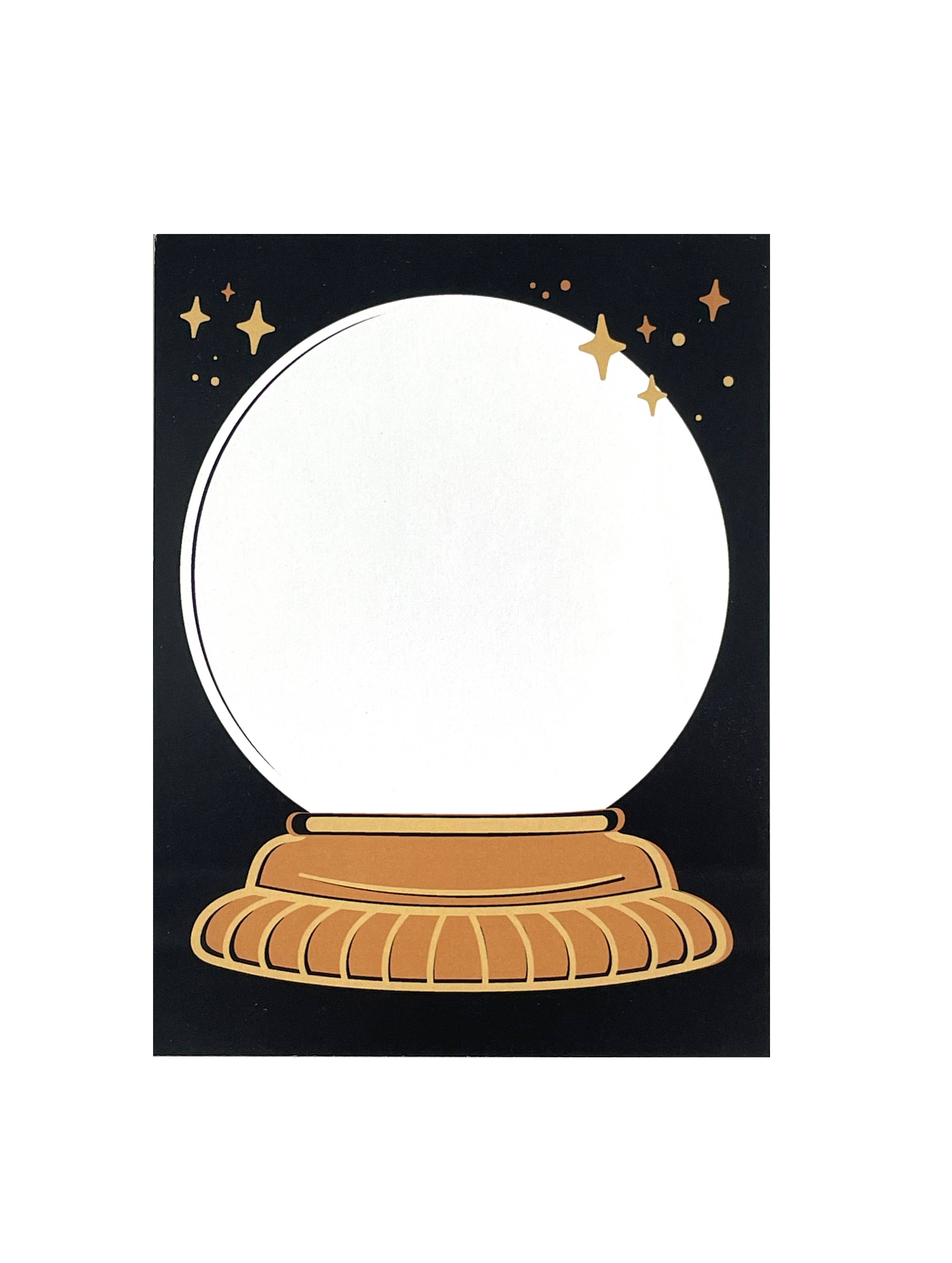 Crystal Ball Notepad, Mystical, Witchy Themed Stationery