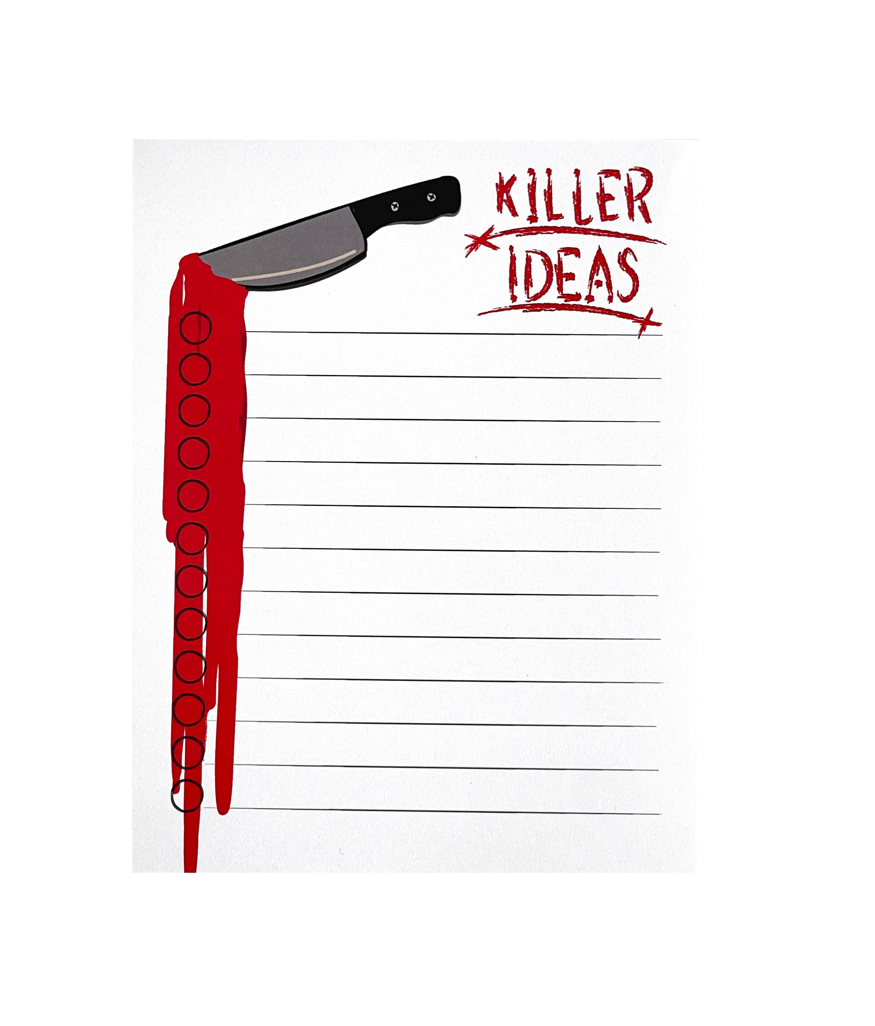 Killer Ideas Notepad, Horror Themed Stationery