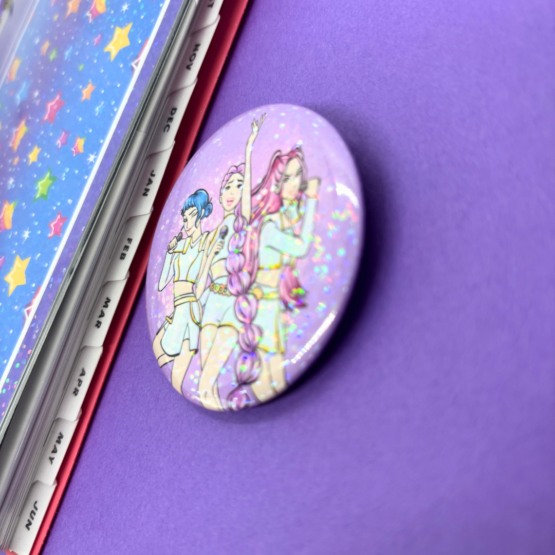 Huntrix| KPop| Demon Hunters|  Large| Pin Back Button