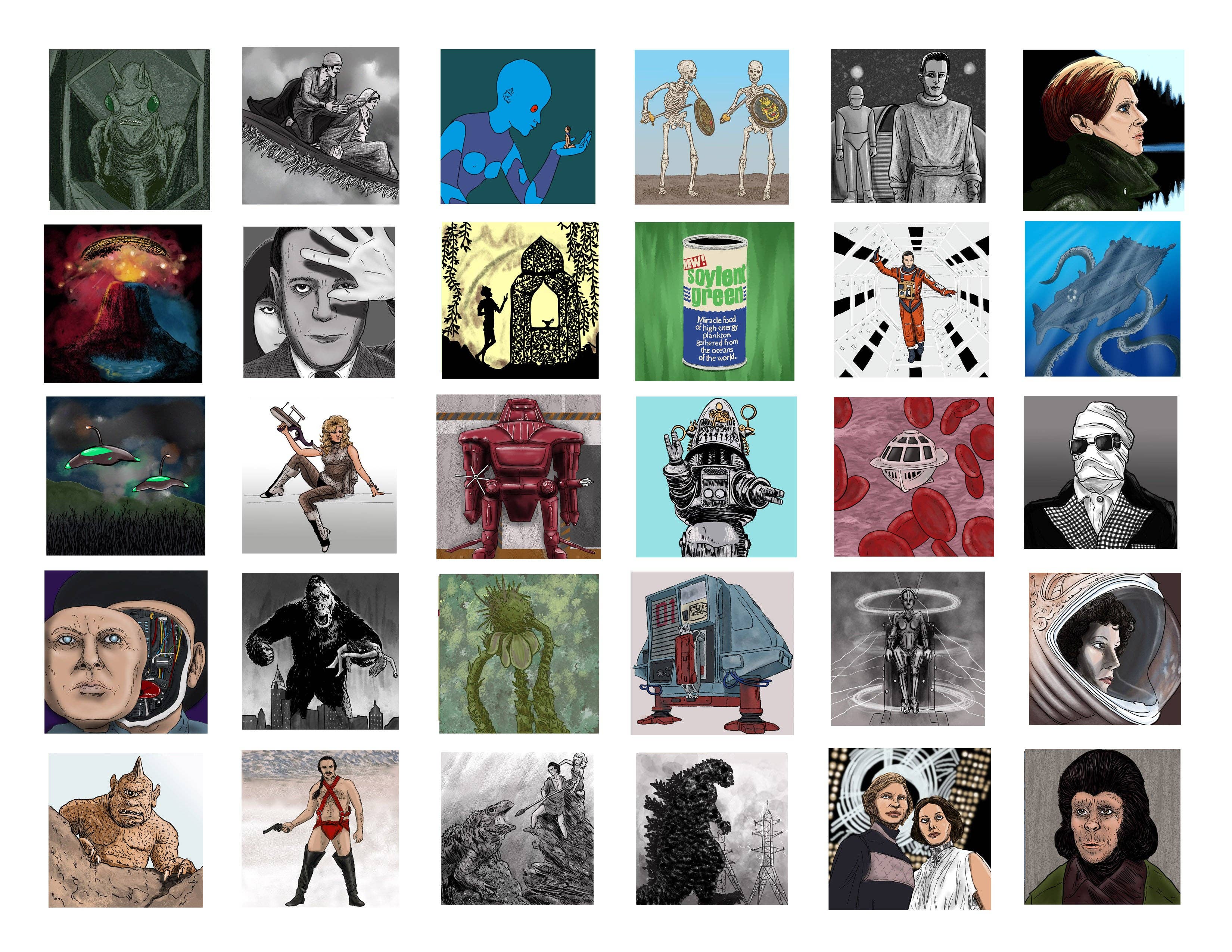 Classic Sci-Fi and Fantasy Month of Movies Calendar