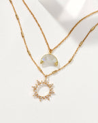 Live by the Sun, Love by the Moon Necklace Set- Moonstone
