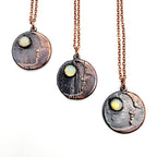 Uranium Glass Lunar Gaze Necklace