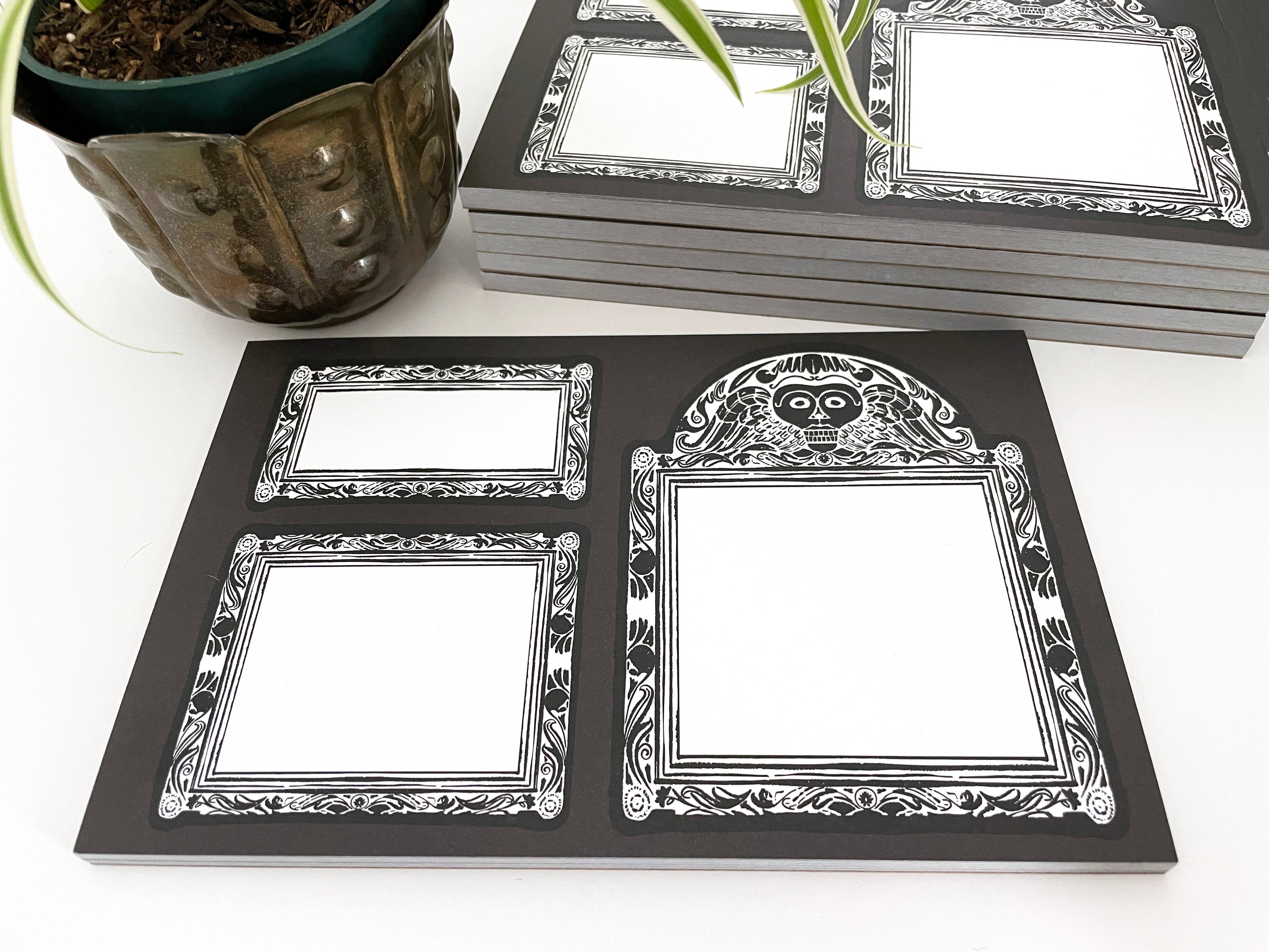 Gravestone Notepad, Goth Stationery, 5x8 daily planner
