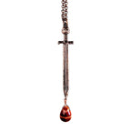 Double Edged Sword Necklace - Antique Copper