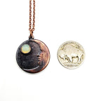 Uranium Glass Lunar Gaze Necklace