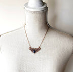 Black Witch Moth Necklace - Labradorite