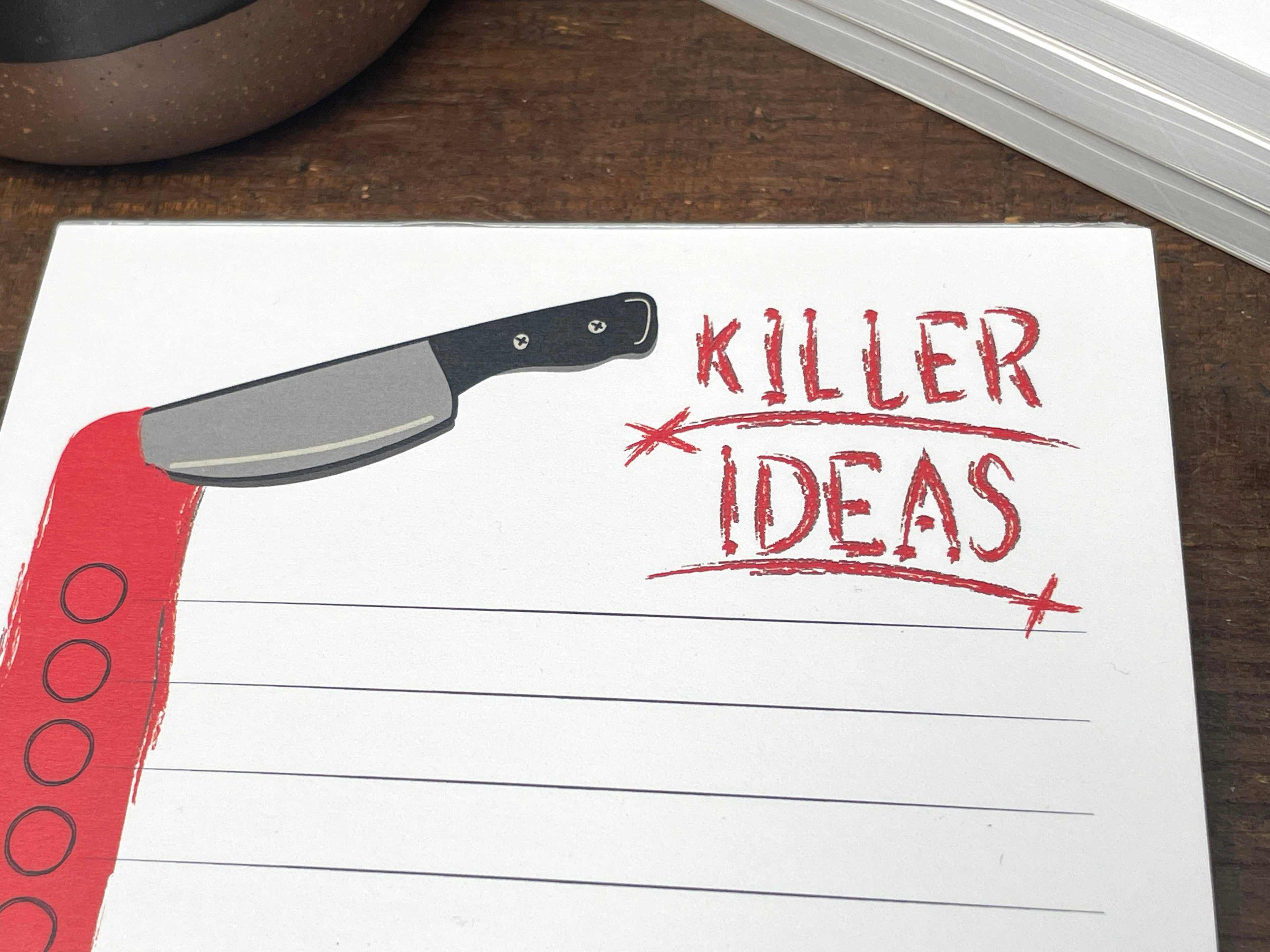 Killer Ideas Notepad, Horror Themed Stationery