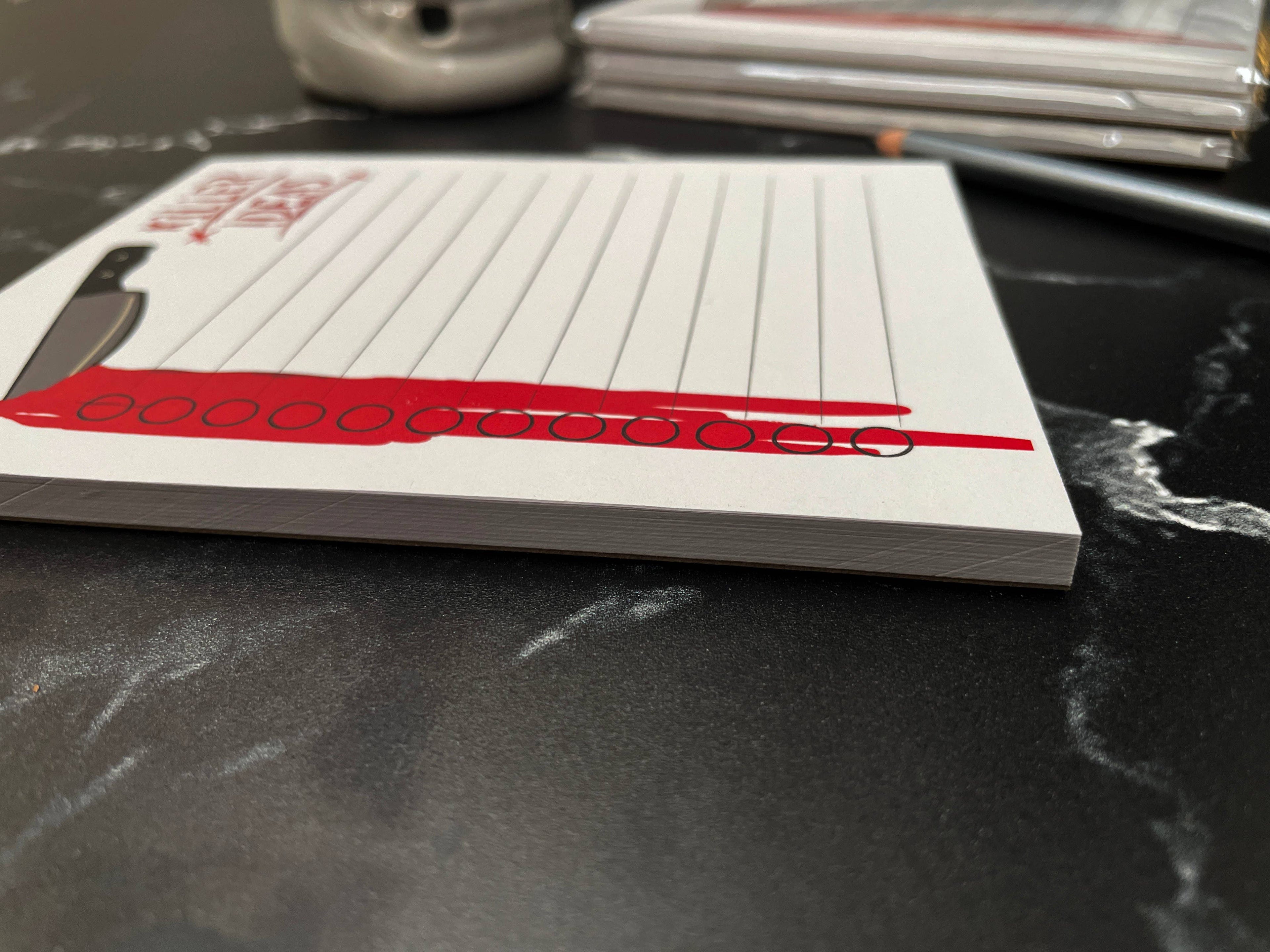 Killer Ideas Notepad, Horror Themed Stationery