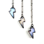 Lightning Bolt Necklace - Opalite