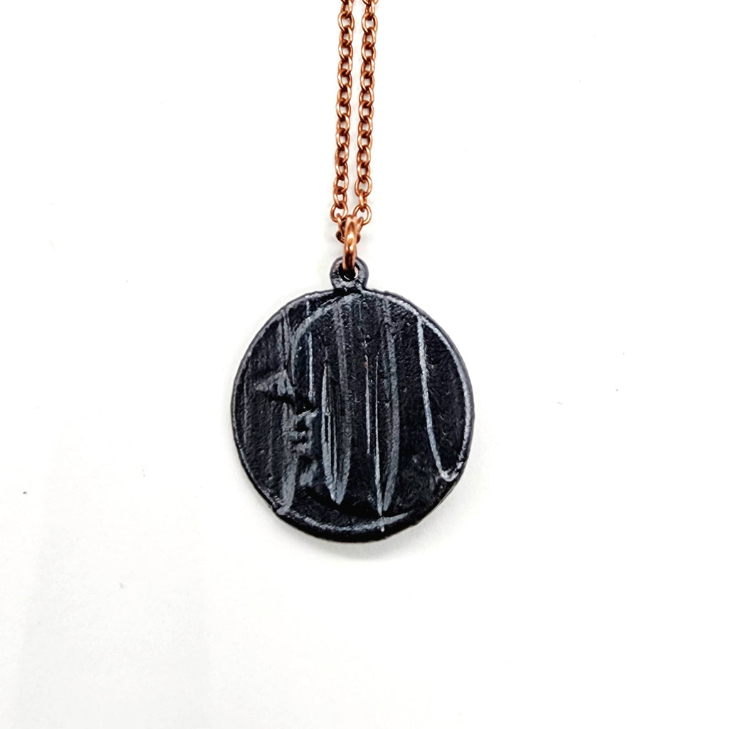 Uranium Glass Lunar Gaze Necklace