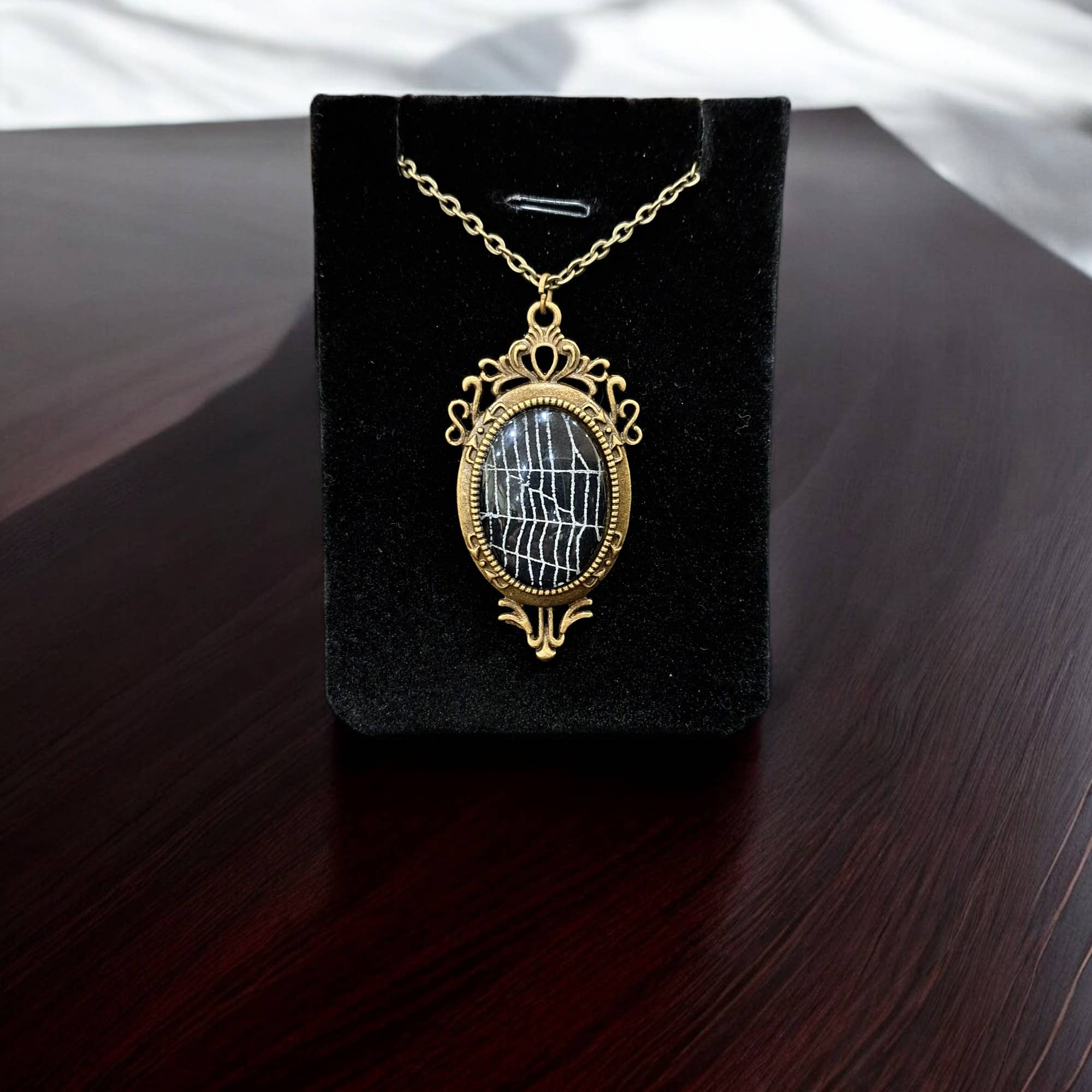 Real Spiderweb Small Filigree Cab Style 3 Antique Bronze