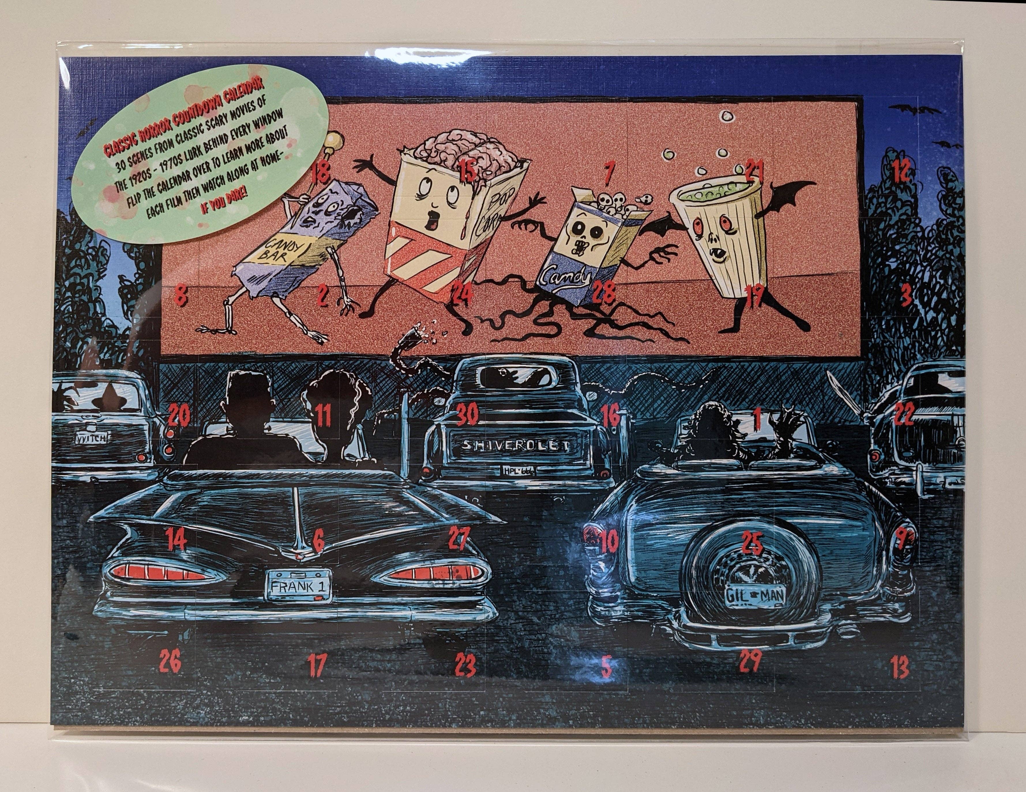 Classic Horror Month of Movies Calendar