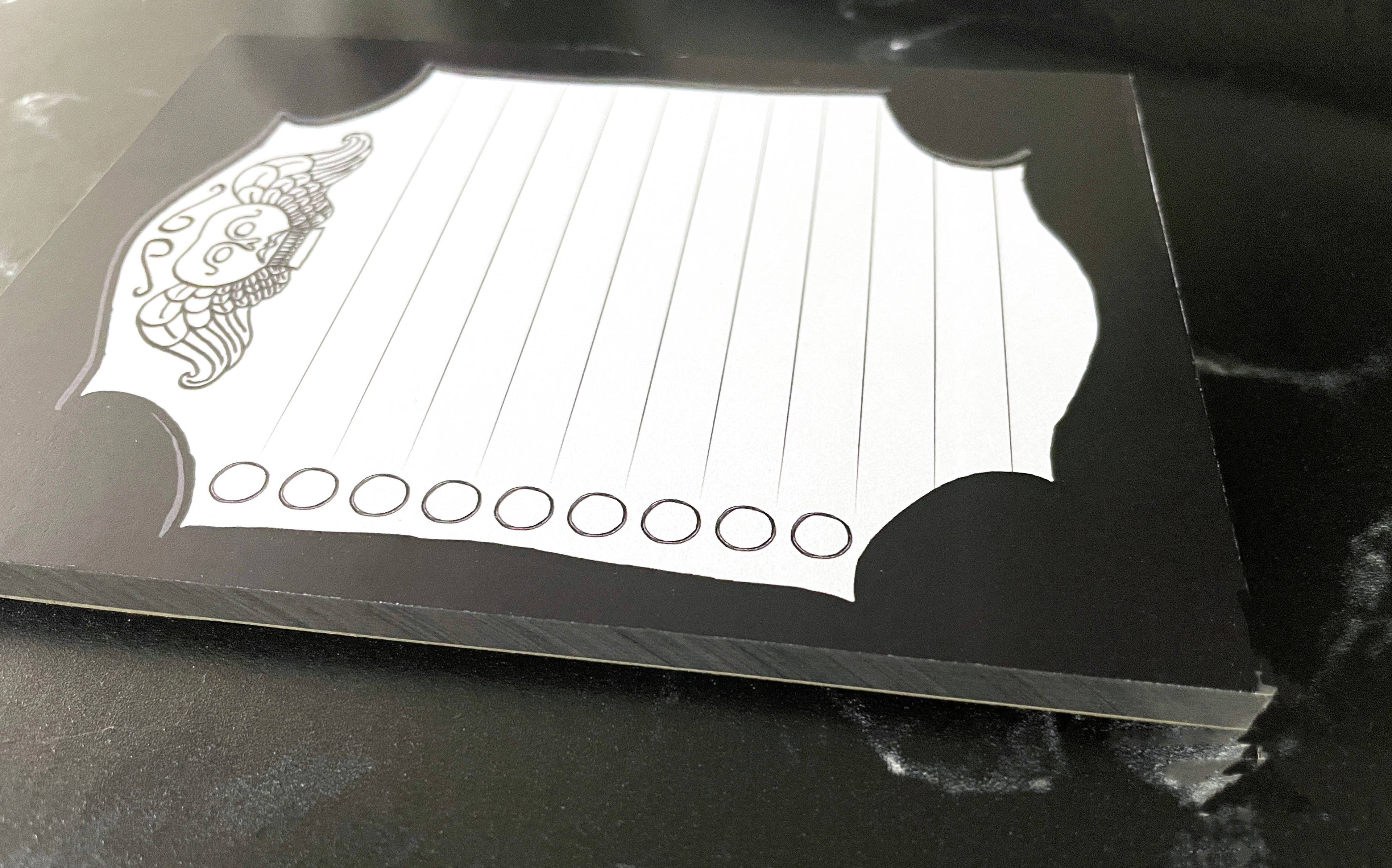 Memento Mori Notepad, Goth, Spooky Themed Stationery