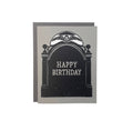 Classic Gravestone Happy Birthday Card,Goth Stationery