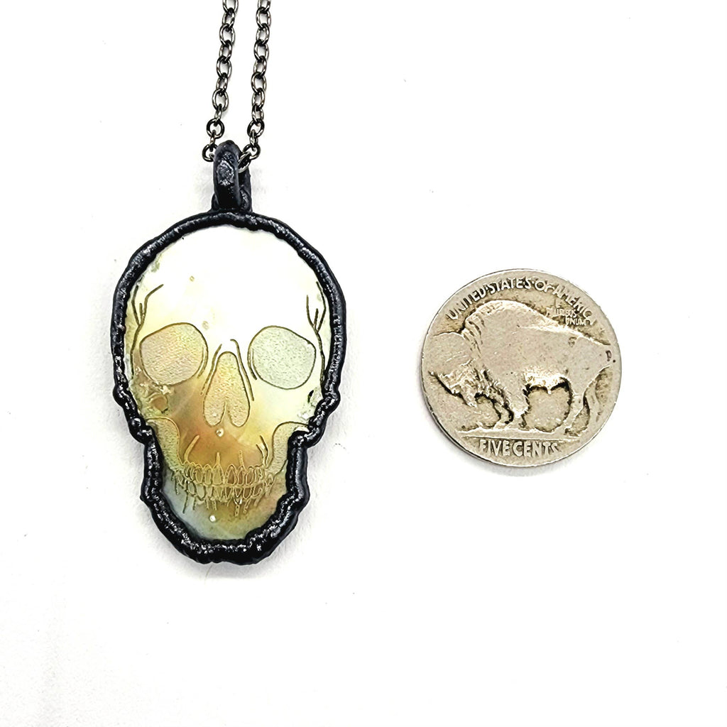 Skull of the Abyss Abalone Necklace