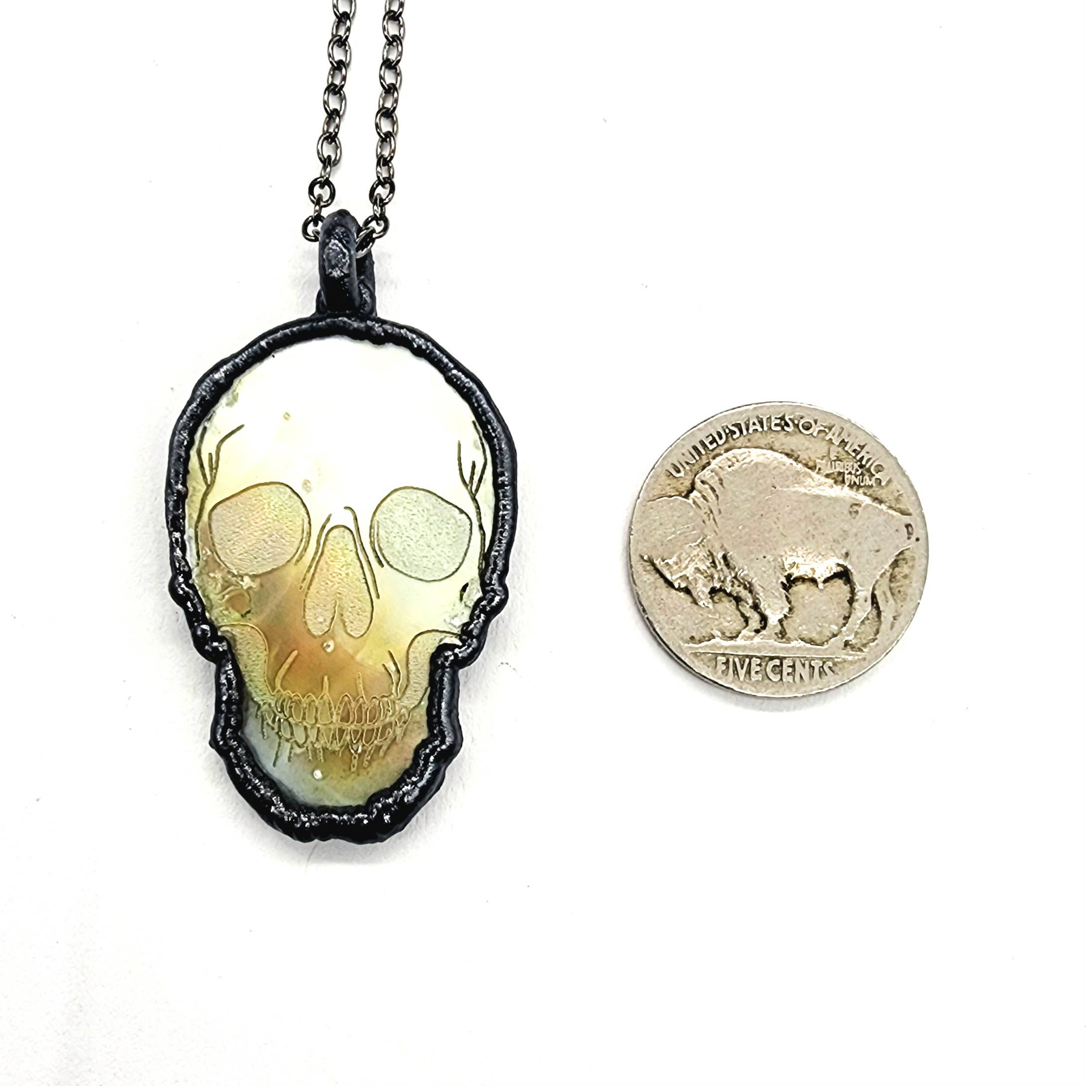 Skull of the Abyss Abalone Necklace