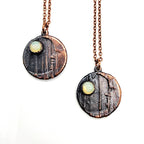 Uranium Glass Lunar Gaze Necklace