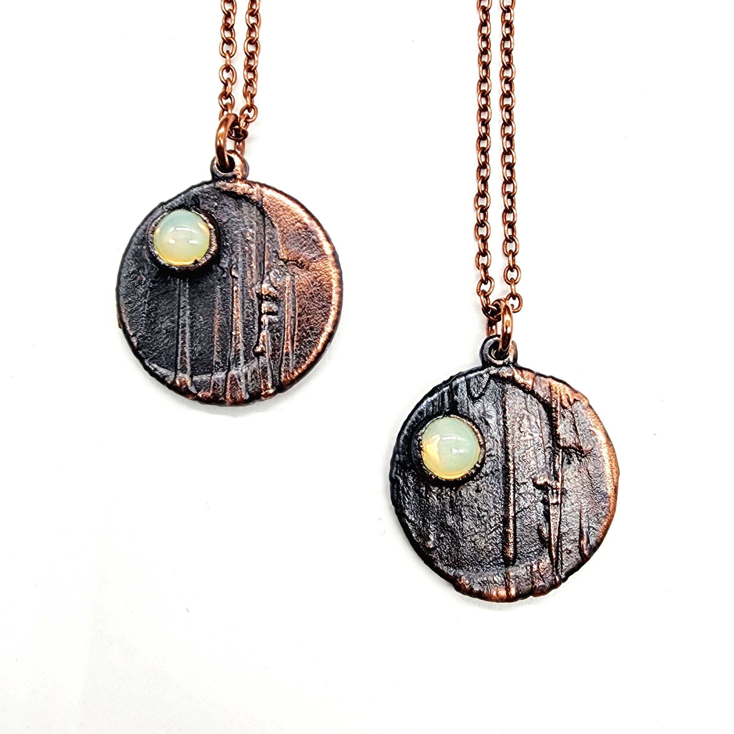 Uranium Glass Lunar Gaze Necklace