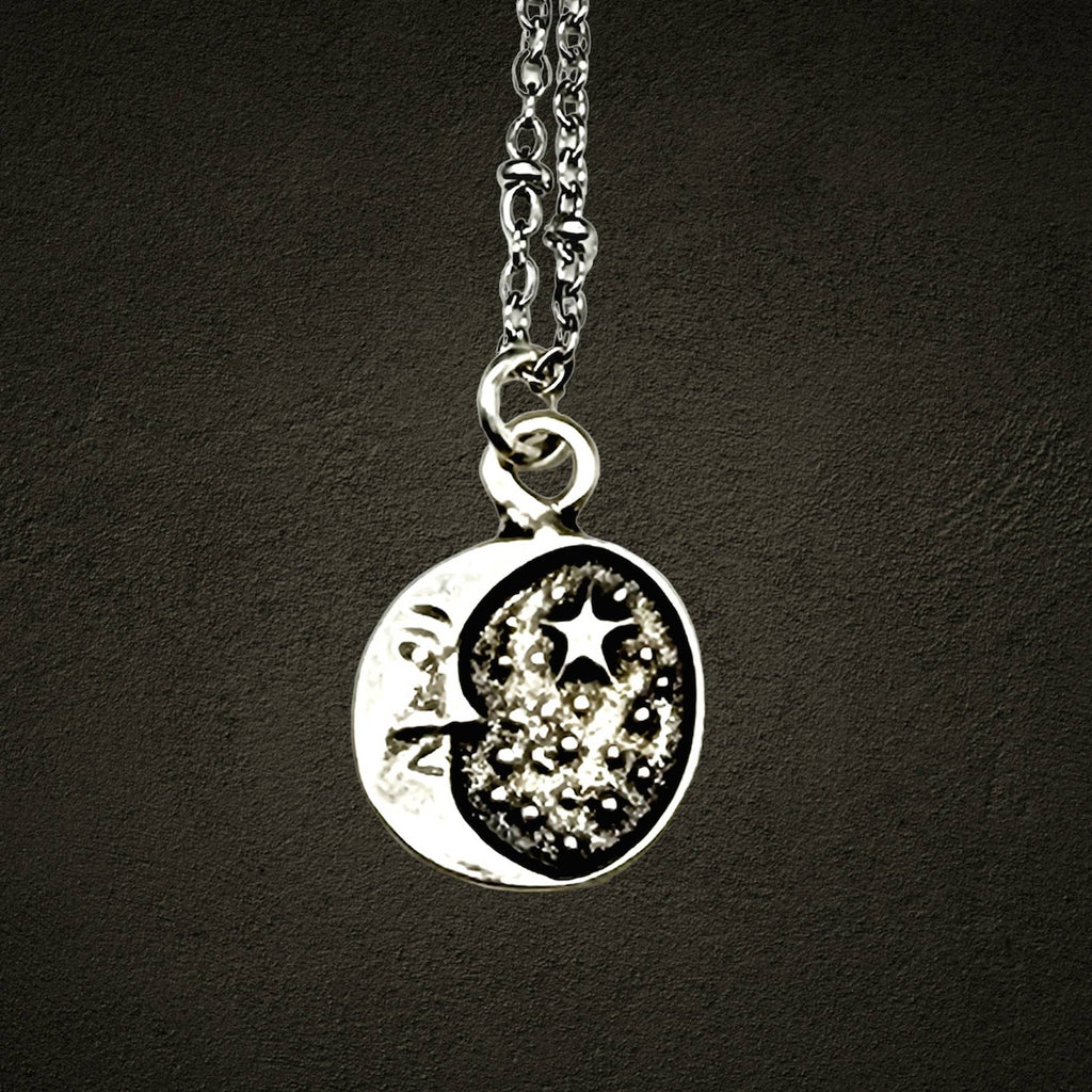 Antique Silver Starry Night Necklace